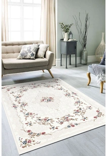 Sadie White Traditional Floral Rug