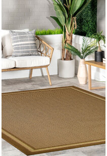 Sama Plain Brown Flatweave Rug