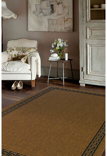 Storm Greek Key Border Rug