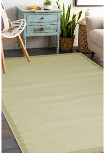 Storm Plain Flatweave Border Rug
