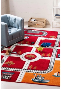 Speedy Kids Town Road Rug