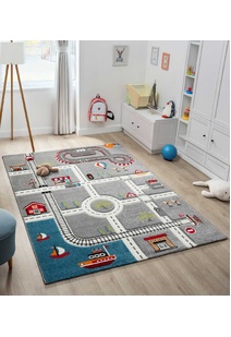 Speedy Kids Town Road Rug