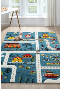 Speedy Kids Town Road Rug