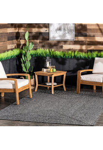 San Pietro Black Hand Braided Rug