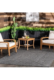 San Pietro Black Hand Braided Rug