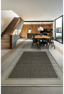 Soleil Ivory Border Flatweave Rug