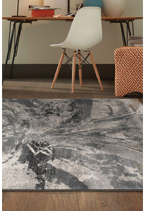 Unique Grey Modern Abstract Rug