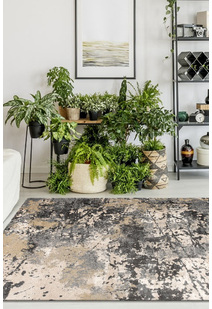 Unique Modern Grey Abstract Rug