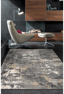 Unique Modern Grey Abstract Rug